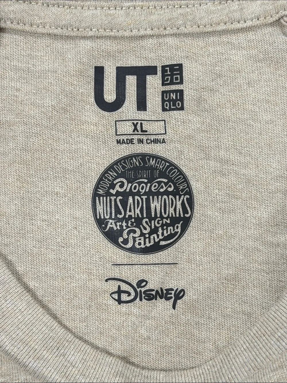 Disney UT Graphic Tee in Tan and Black size XL - Picture 3 of 7